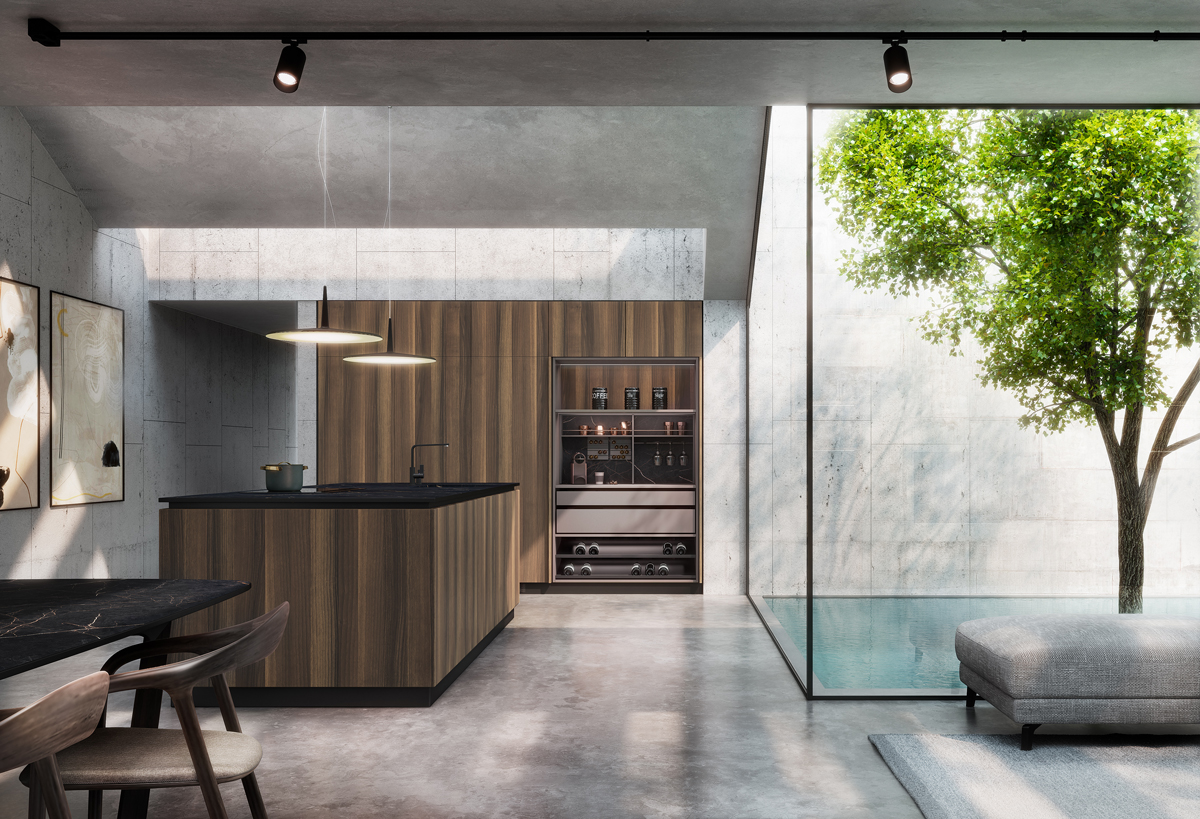 cocina madera toscano, alternativa artificial